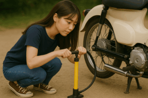 スーパーカブにおすすめの携帯空気入れ！自転車用は使える？