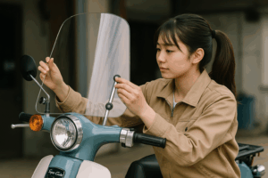 【絶対付けたい！】スーパーカブにおすすめの純正アクセサリー（風防・前カゴなど）