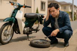 スーパーカブのパンク対策完全ガイド｜タフアップチューブ生産終了後のおすすめタイヤと実践テクニック